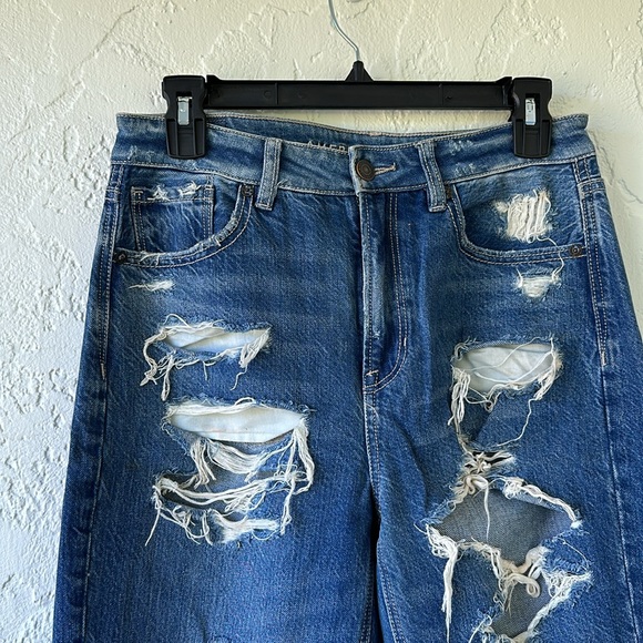 American Eagle distressed mom jeans sz 4 - Picture 2 of 6